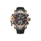 RGA3532-Rose Case Black Dial Red Hands Black Rubber Strap