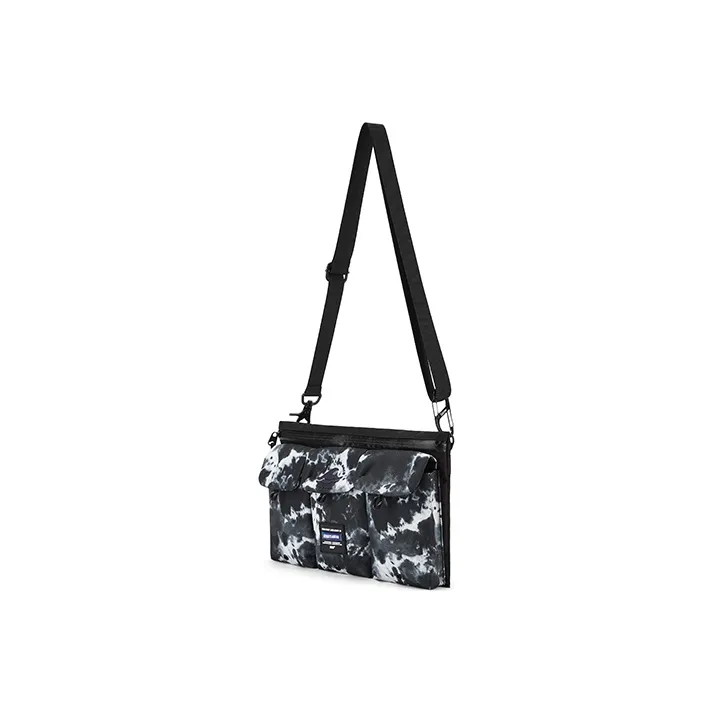 Subcrew Dream Holiday Series Polyester Messenger Bag Shoulder Bag Crossbody Bag Medium Size Unisex Black Tie-Dye-1
