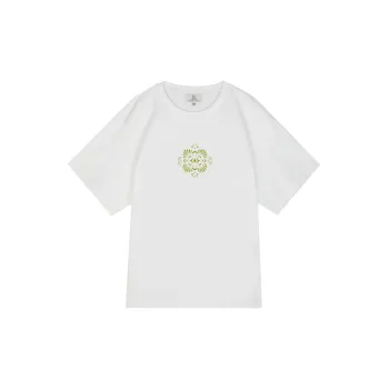 Cheng Jin Yi Bureau Elbow-Length Sleeved T-Shirt Unisex White