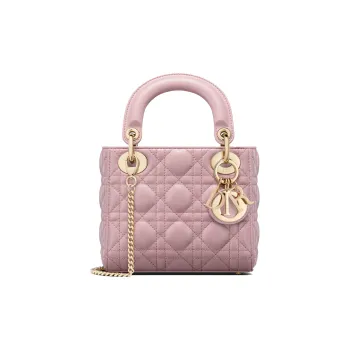 DIOR Lady Dior Sheepskin Dior Bag Shoulder Bag Crossbody Bag Handbag Women's Vintage Pink