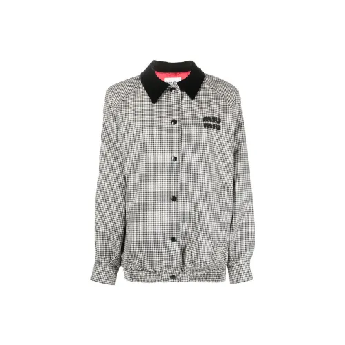 MIU MIU Cropped Coats Women's Gray