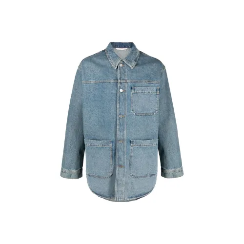 Valentino Denim Jackets Men Blue