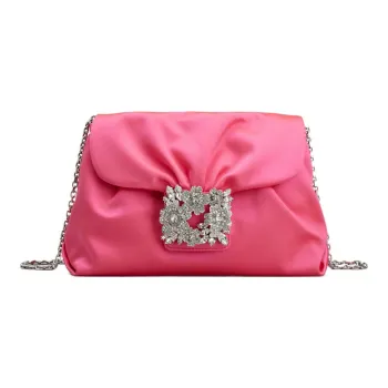 Roger Vivier Bouquet Crystal buckled Clutch Bag