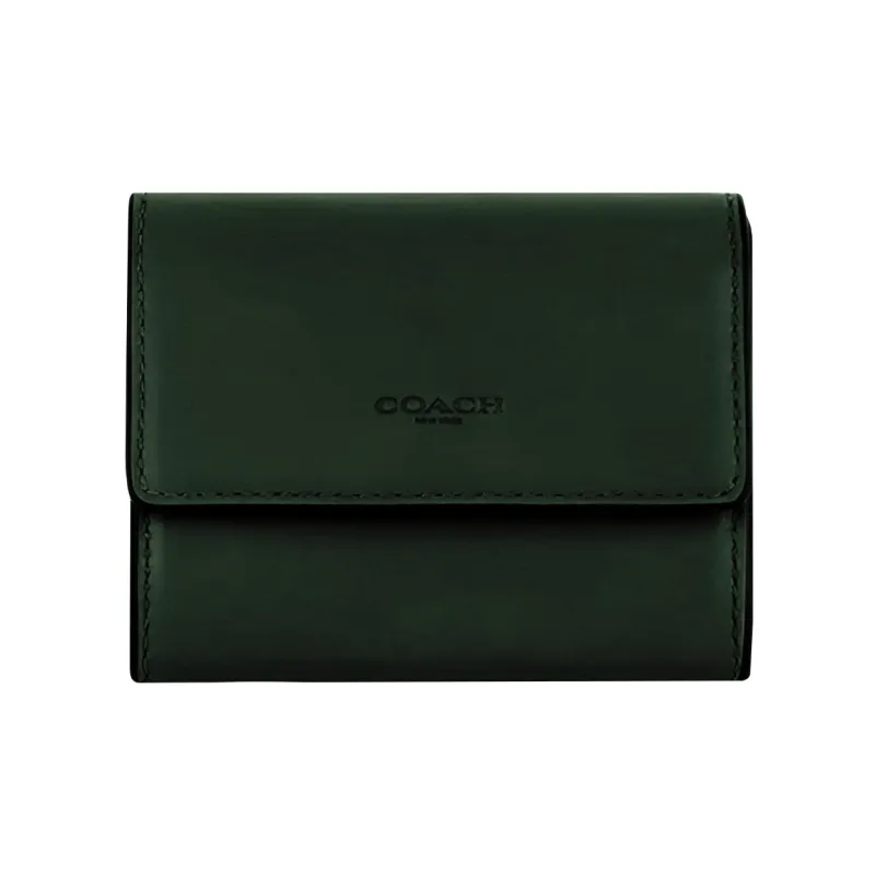 COACH Leather Coin Purse Card Holder, Wallet Regular Women's Jasper-0