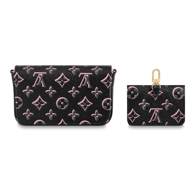 LOUIS VUITTON Félicie Strap & Go Monogram Canvas Black-2