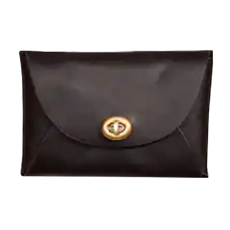 COACH Pouch Pebbled Leather Coin Purse, Clutch Mini Women's Black-0