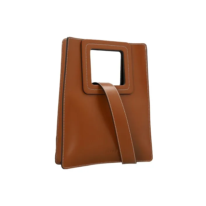 Staud Leather One Shoulder Handbag Women's Brown-1