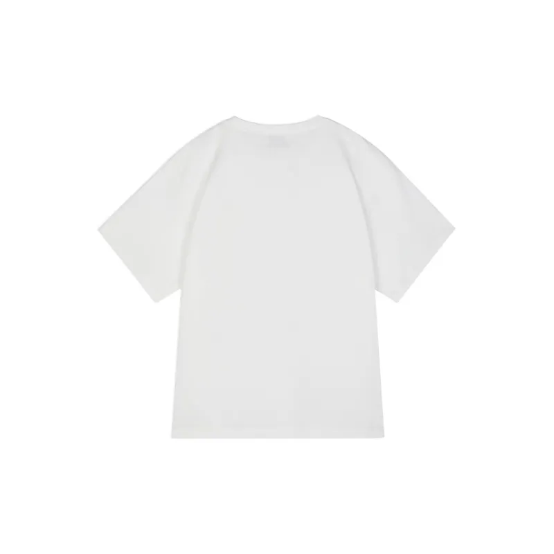 Cheng Jin Yi Bureau Elbow-Length Sleeved T-Shirt Unisex White-1