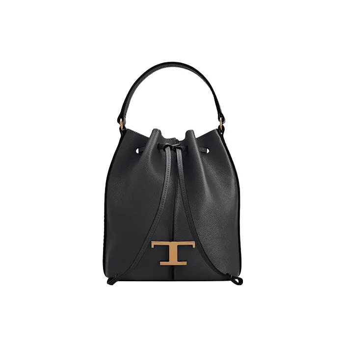 TOD'S Logo Charm Drawstring Bucket Bag-0