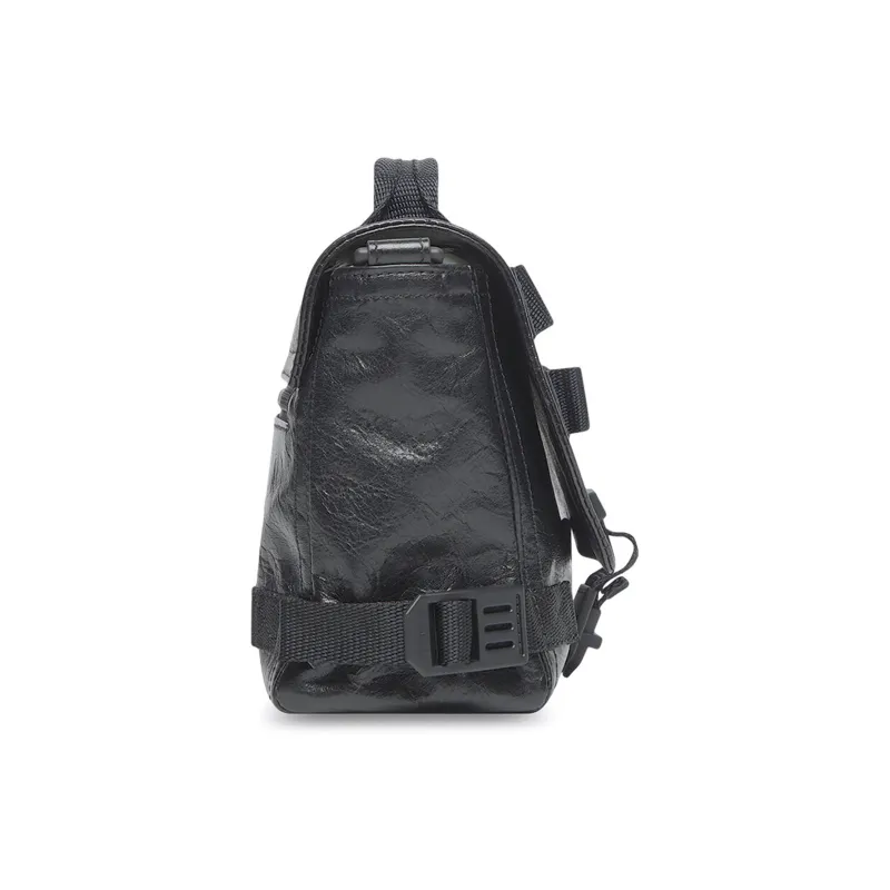 Balenciaga Army Sheepskin Messenger Bag Shoulder Bag Crossbody Bag Handbag Small Size Men's Black-2