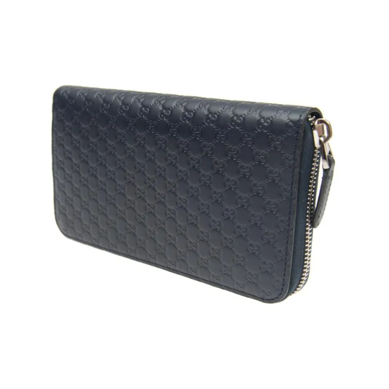 GUCCI Cow Leather Clutch Wallet Regular Men's Dark Blue-1