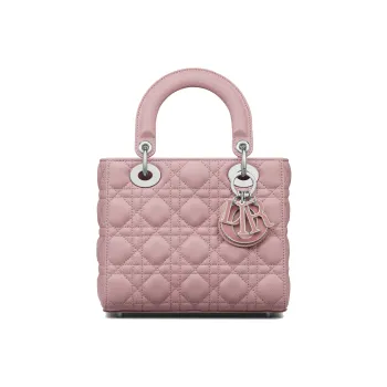 DIOR Lady Dior Grained Calfskin Daisie Bag Shoulder Bag Crossbody Bag Handbag Small Size Women's Vintage Pink