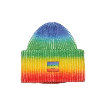 Acne Studios Rainbow Knit Beanie Hat
