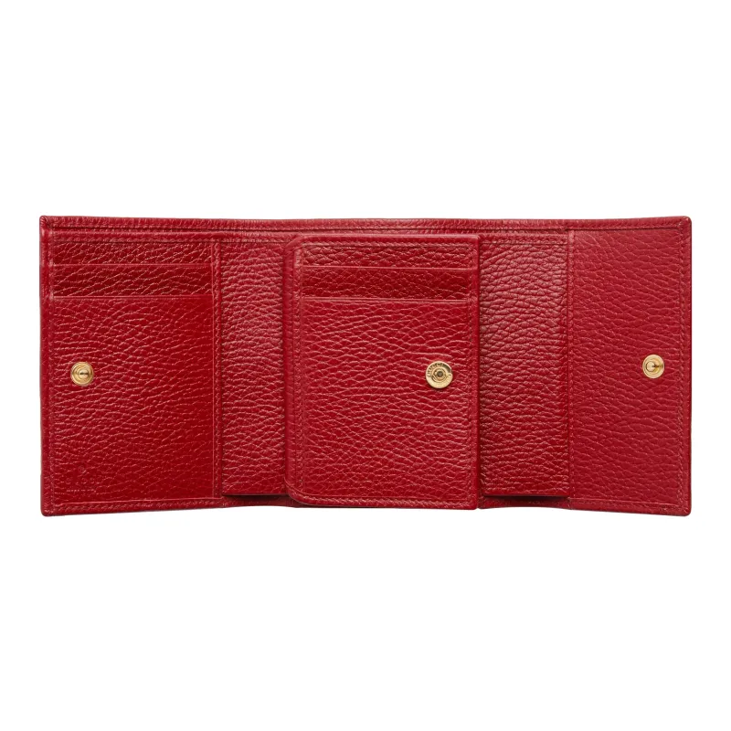 GUCCI GG Marmont Leather Wallet Women's Red-5