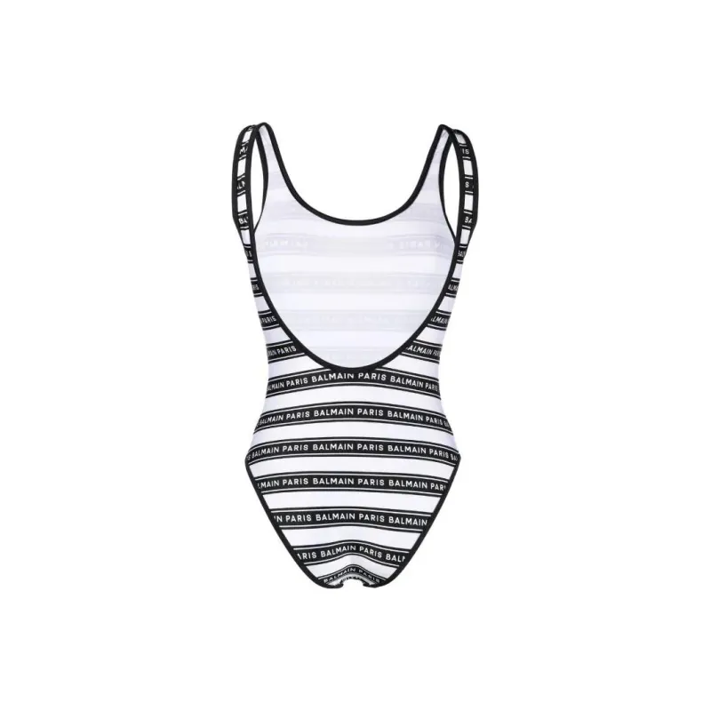BALMAIN FW22 One piece Swimsuit Women's White-1