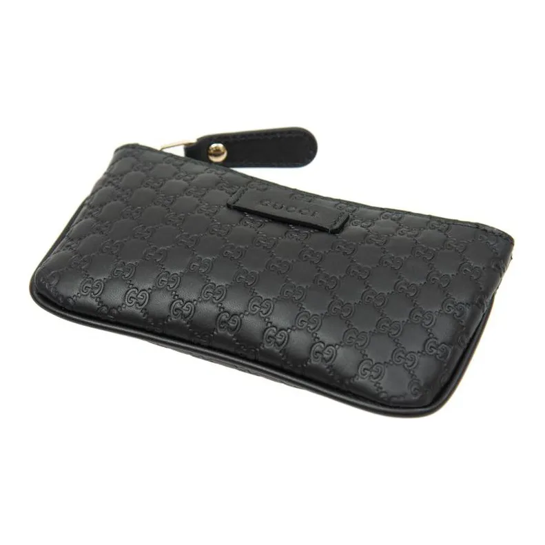 GUCCI Cow Leather Coin Purse Wallet Regular Women's Black-3