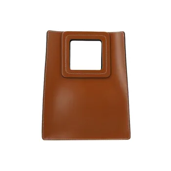 Staud Leather One Shoulder Handbag Women's Brown