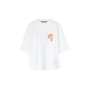 PALM ANGELS Sprayed Palm Logo Over T Shirt