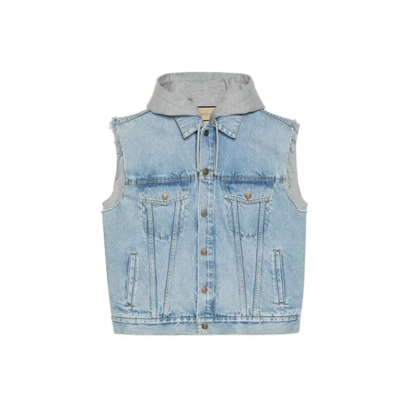 GUCCI Denim Sleeveless Jacket-7
