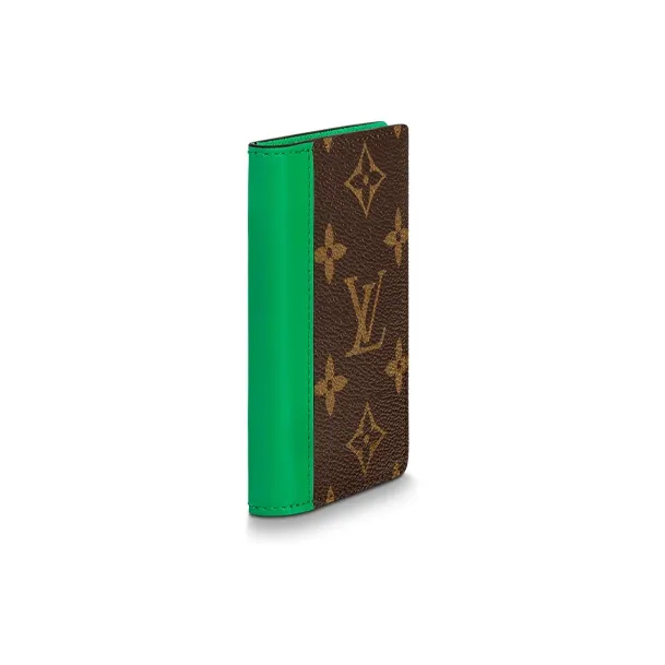 LOUIS VUITTON Pocket Organizer Monogram Macassar Minty Green-1