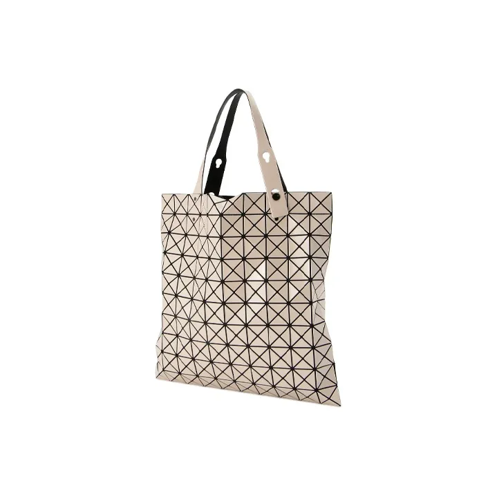 ISSEY MIYAKE Prism PU Tote Laptop Bag, One Shoulder Handbag Unisex Ecru-2