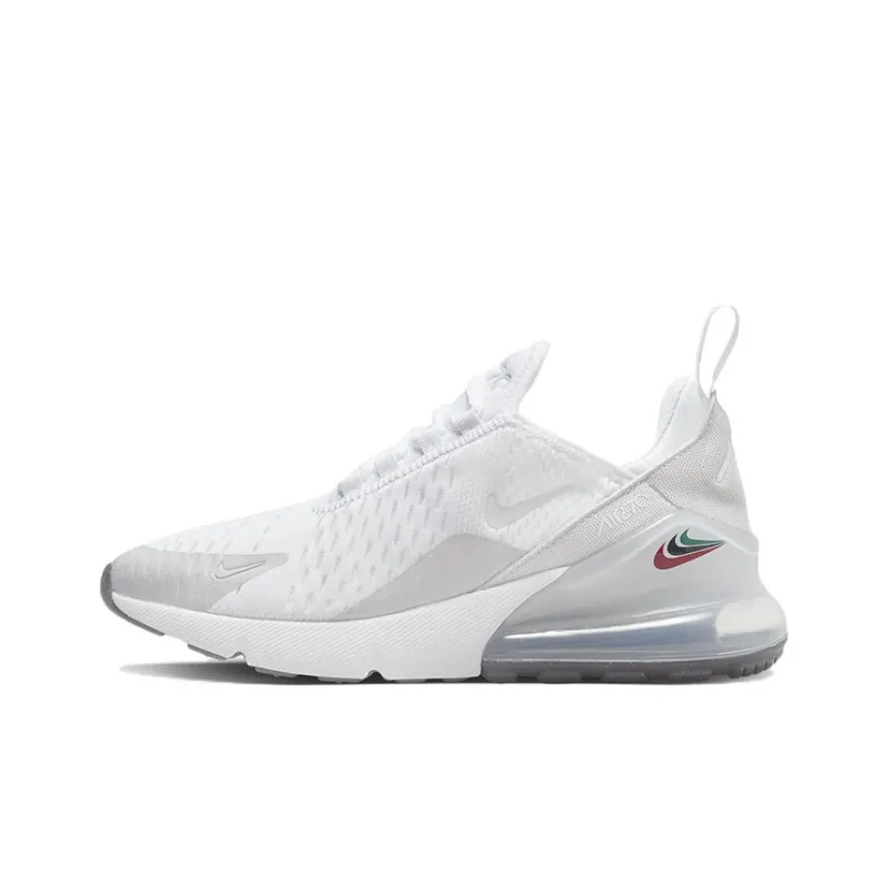 Nike Air Max 270 Cushioning Anti-Slip And Wear-Resistant Low-Top Casual Shoes GS White-0