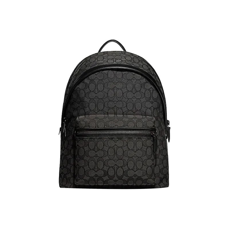 COACH Charter Fabric Backpack Tubas Men's Black-0