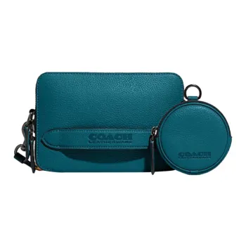 COACH Charter Cow Leather Combo Bag Storage Bag Shoulder Bag Crossbody Bag Small Size Men's Deep Tortoiseshell