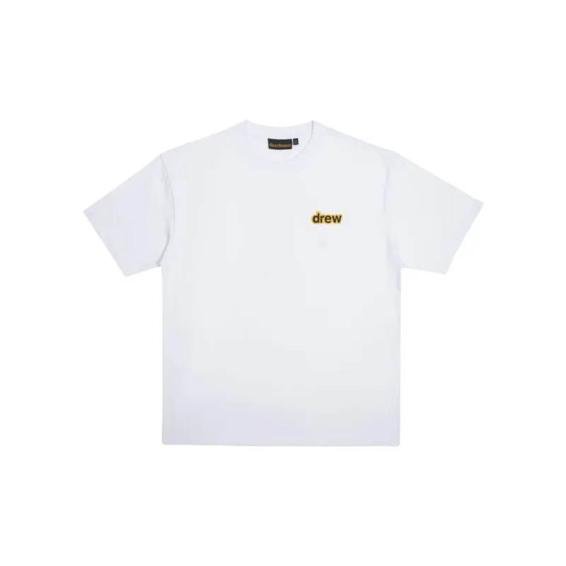 Drew House Hummingbirds Summer Collection Letter Logo Collection T Shirt Unisex White-1