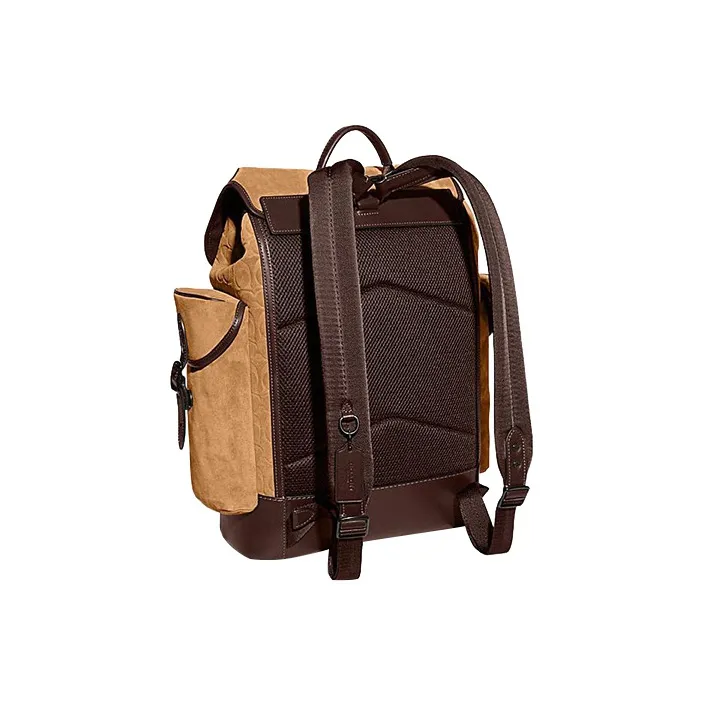 COACH Hitch Cow Leather Backpack Tubas Men's Brown-1