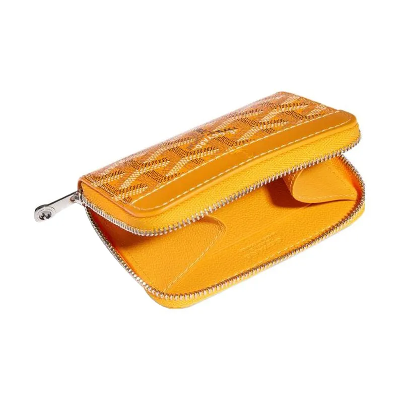 GOYARD MATIGNON Canvas With Leather Wallets Coin Purses Mini Women's Yellow-1