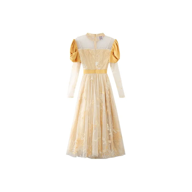 JINYE ORIENTAL Dress Women's Yellow-1