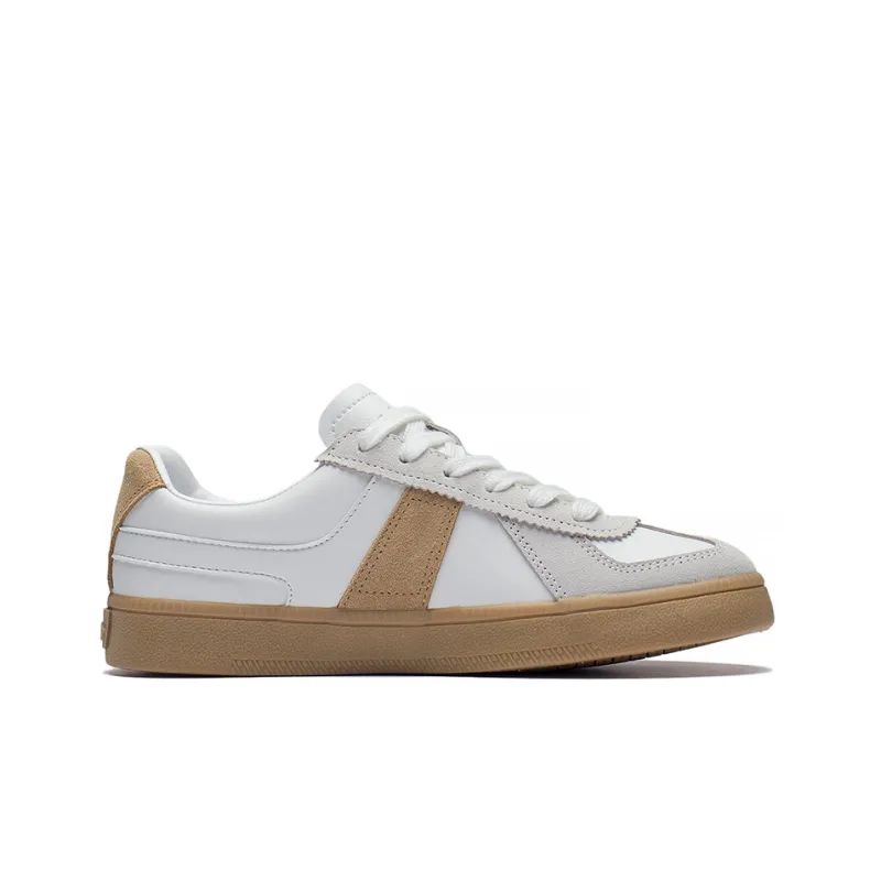 LiNing Yunchuan Low-Top Skateboard Shoes Men's White Brown-1
