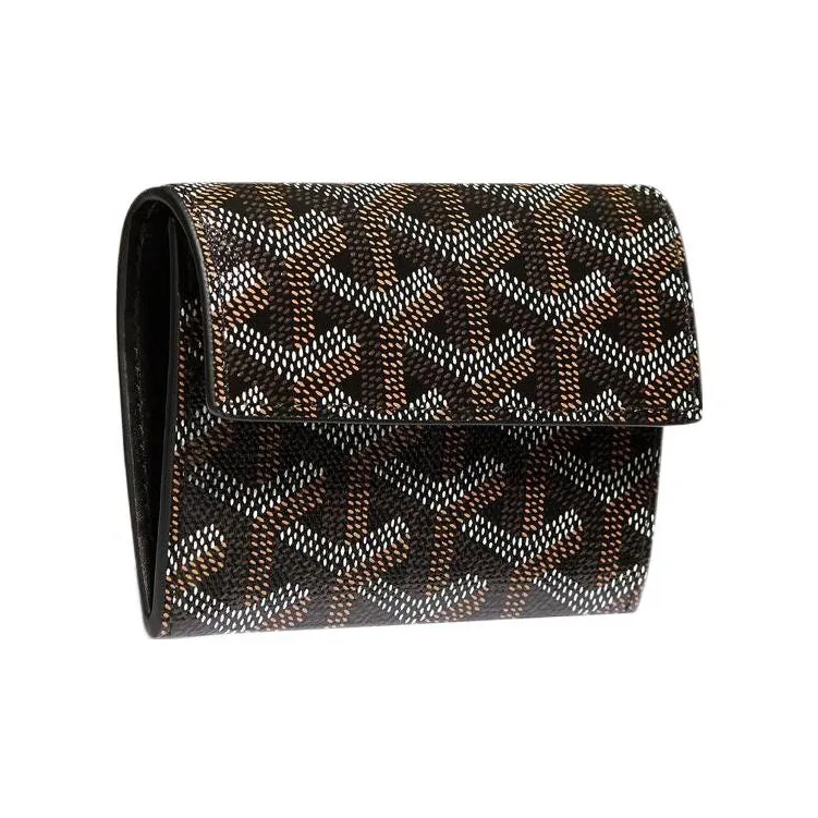 GOYARD MARIGNY Canvas With Leather Coin Purse Women's Black-0