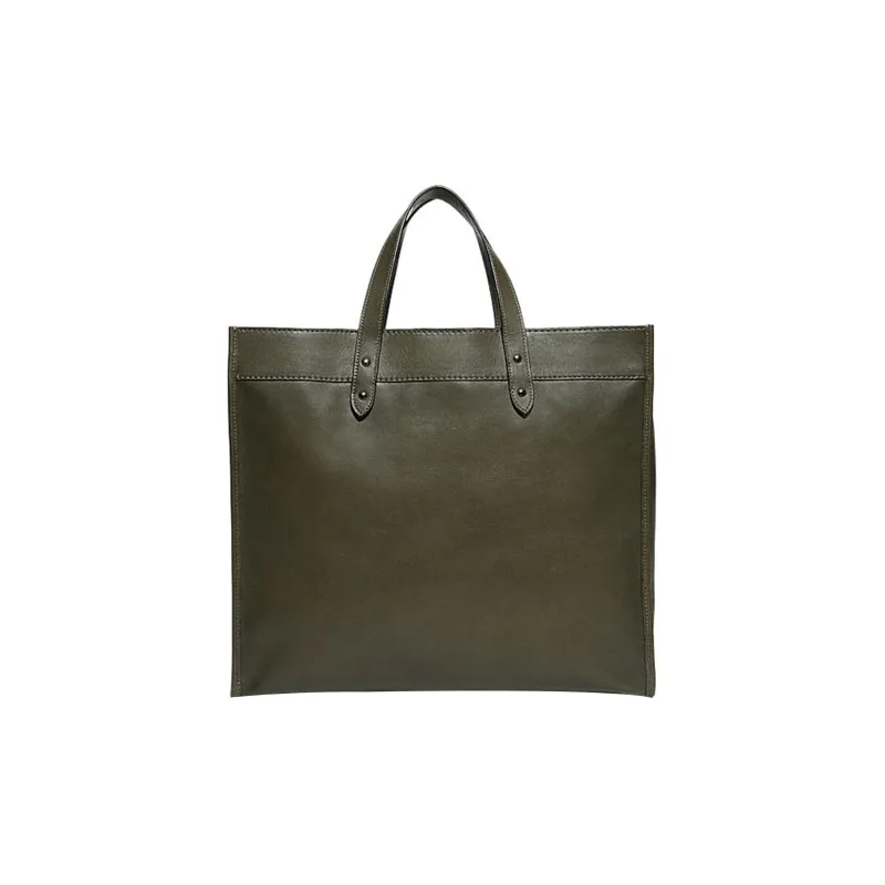 COACH Field Cow Leather Tote Bag Shopping Bag Handbag Shoulder Bag Crossbody Bag Large Size Men's Olive Green-2