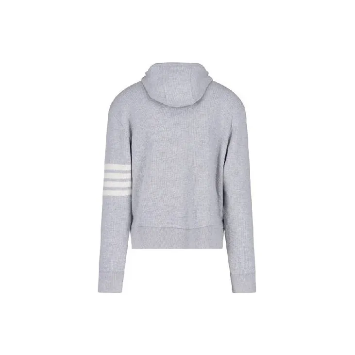 THOM BROWNE Drawstring Knitted Hoodie-1