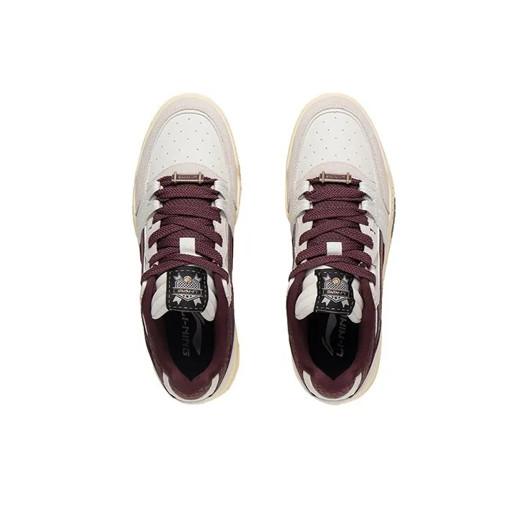 LiNing Slip Resistant, Abrasion Resistant, Lightweight Low Top Skateboard Shoes Men's Truffle Red-2