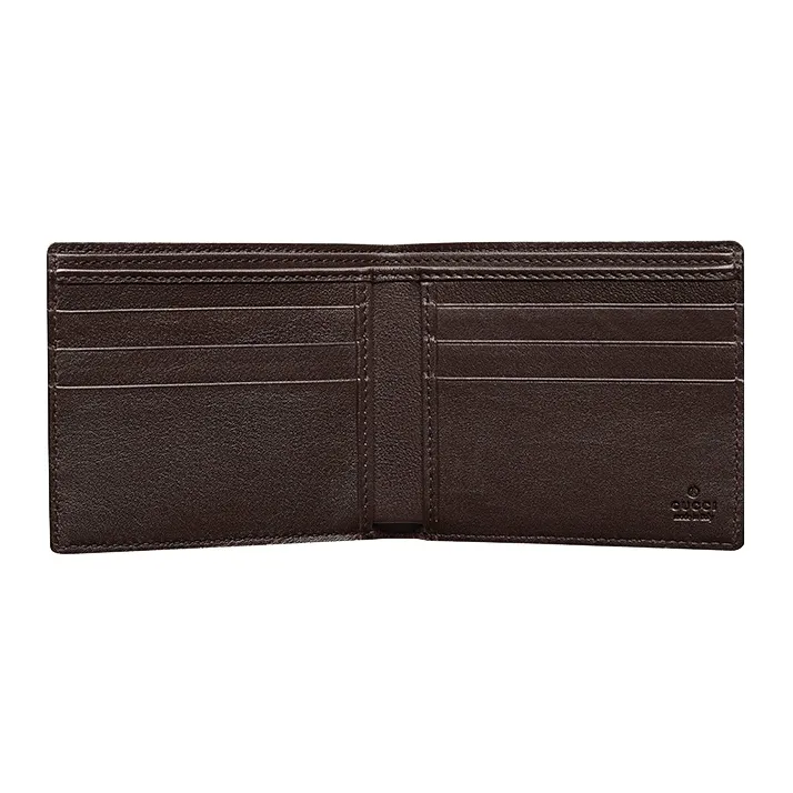 GUCCI Guccissima Leather Wallet Women's Brown-2