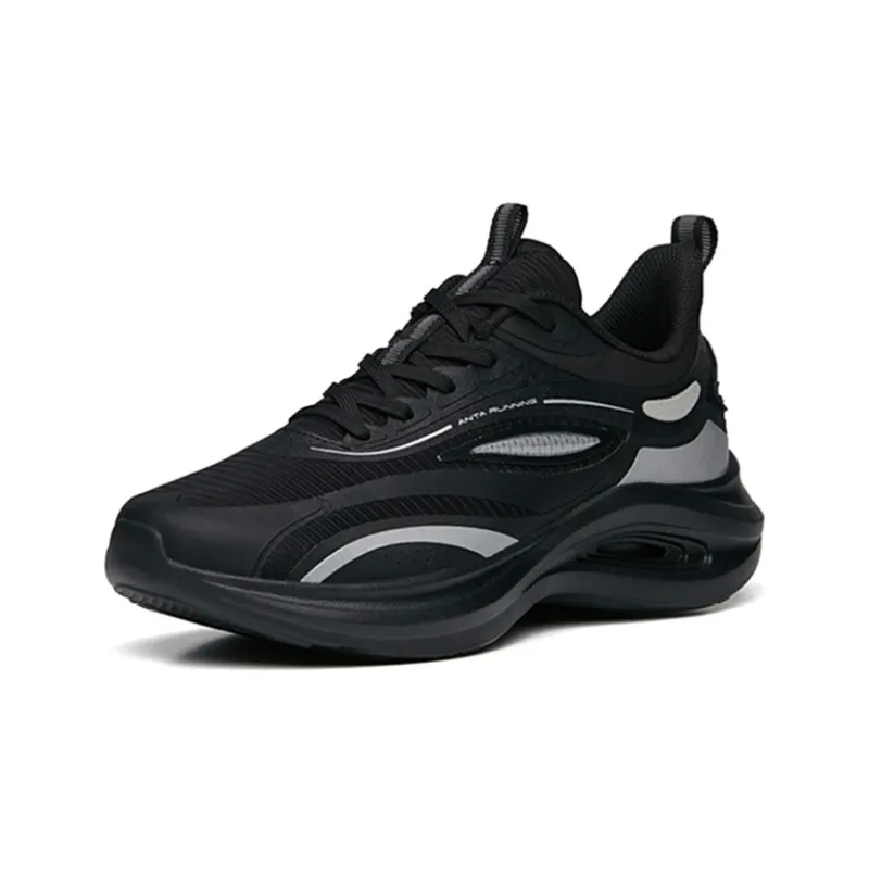 Anta Running Collection Cushioning Anti-Slip And Wear-Resistant Low-Top Running Shoes Women's Black Silver-2