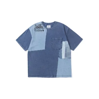 TEKABLU T Shirt Unisex Denim Blue