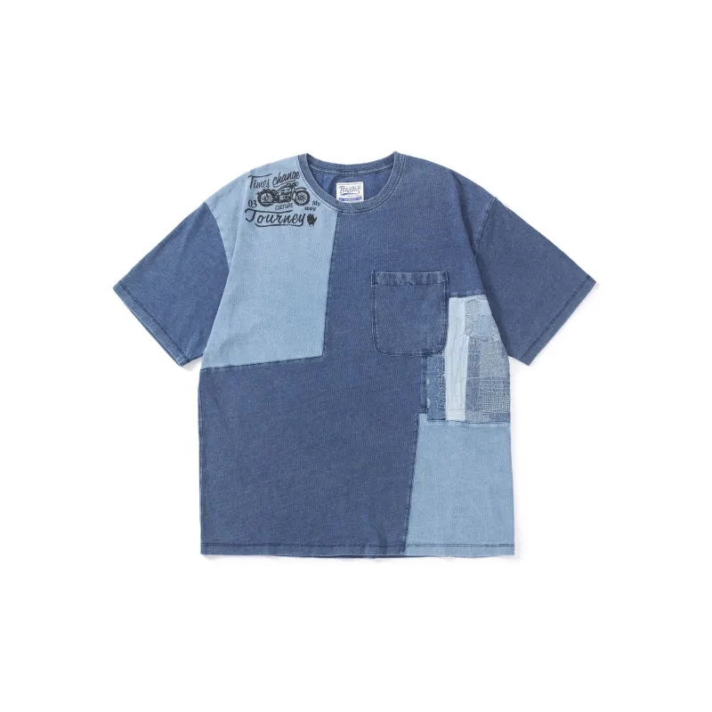 TEKABLU T Shirt Unisex Denim Blue-0