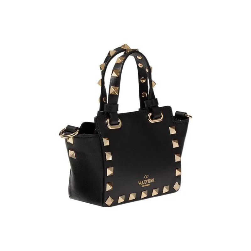Valentino ROCKSTUD Calfskin Shoulder Bag Crossbody Bag Handbag Extra Mini Women's Black-1