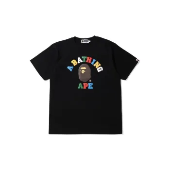 Bape Multi Color Letters College Tee