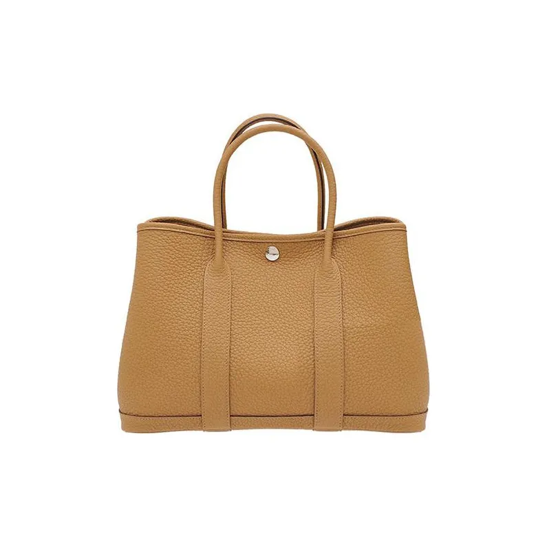 HERMES Garden Party Negonda Calfskin Shoulder Bag, Crossbody Bag, Handbag Regular Unisex 4B Biscuit Cookie-2