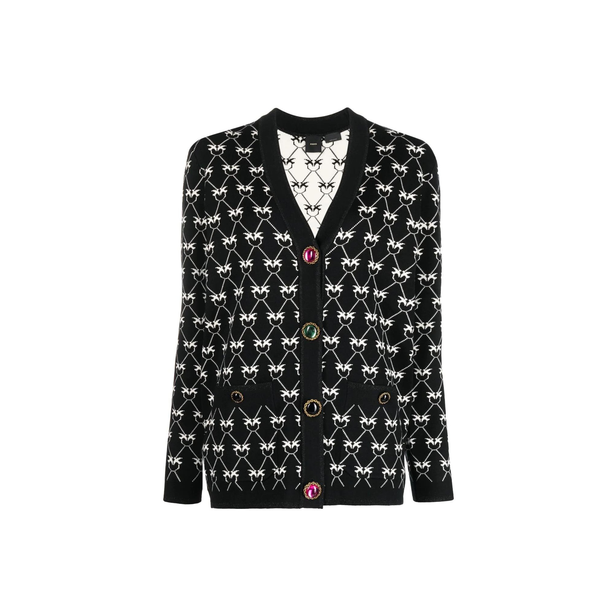 PINKO - ピンコ PINKO ニットカーディガン タグ付き 長袖 ロゴ M