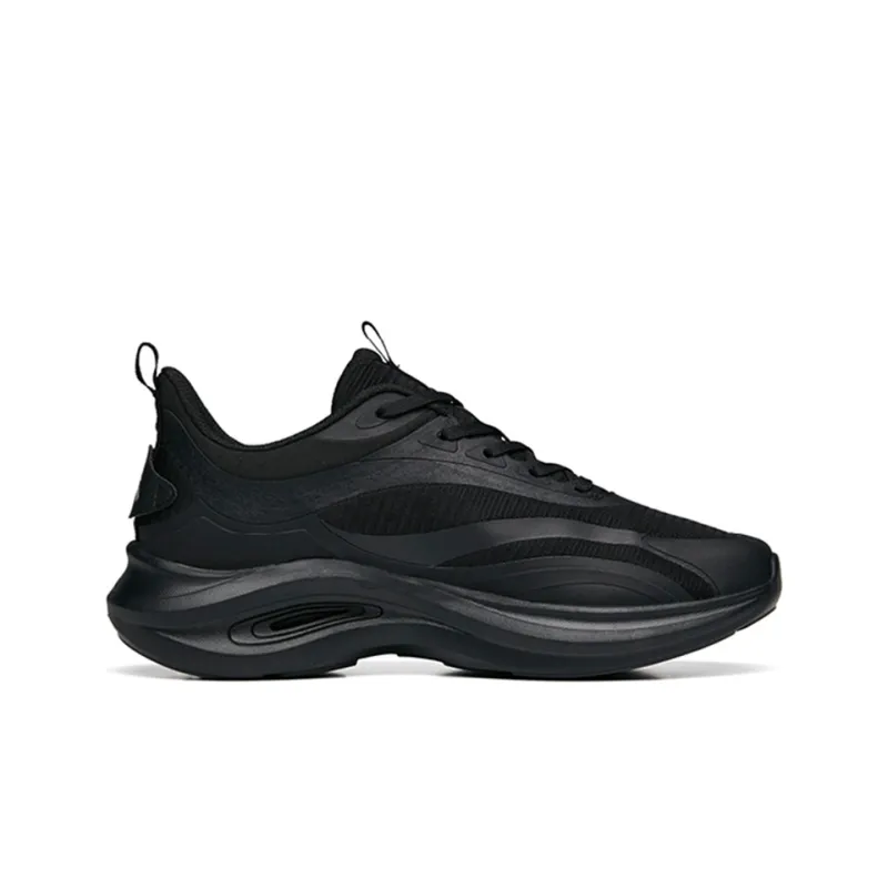 Anta Running Collection Cushioning Anti-Slip And Wear-Resistant Low-Top Running Shoes Women's Black Silver-1