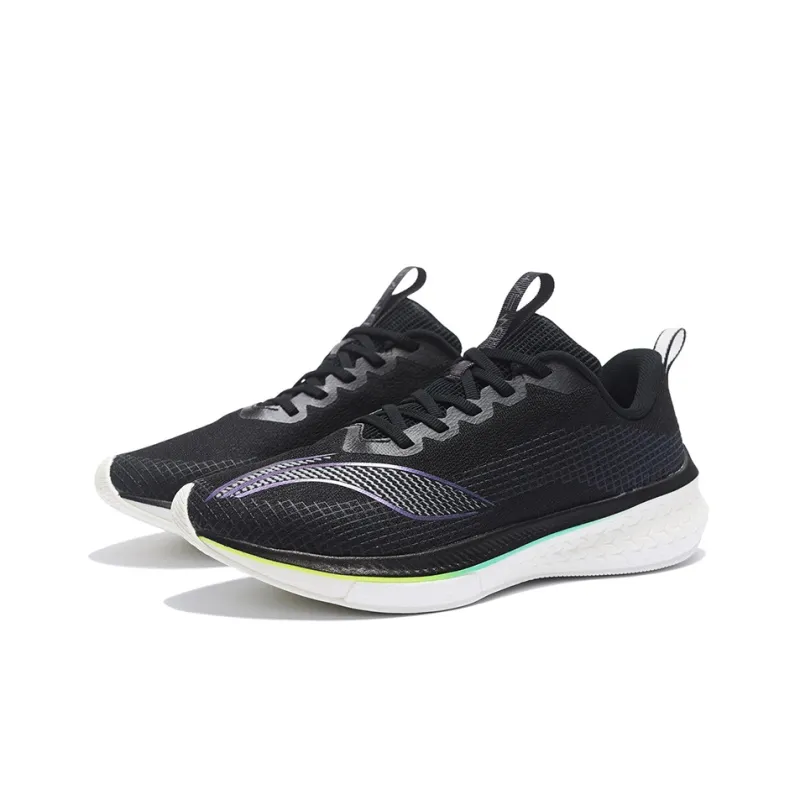 LiNing Red Hare 5 Pro Rebound Cushioning Wear Resistant Slip Resistant Low Top Running Shoes Men's Black-2