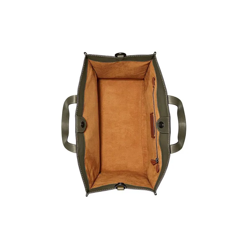 COACH Field Cow Leather Tote Bag Shopping Bag Handbag Shoulder Bag Crossbody Bag Large Size Men's Olive Green-3