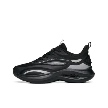 Anta Running Collection Cushioning Anti Slip And Wear Resistant Low Top Running Shoes Women's Black Silver