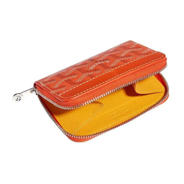 GOYARD MATIGNON Canvas With Leather Wallets Coin Purses Mini Women's Orange-1